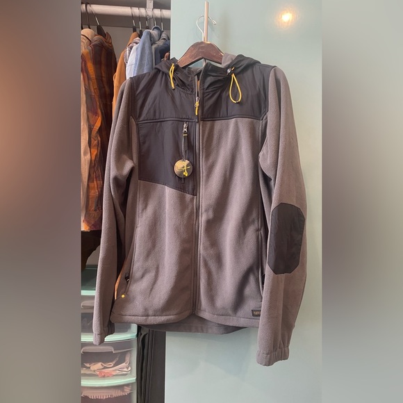 Caterpillar Other - { caterpillar } full zip down hooded fleece jacket
